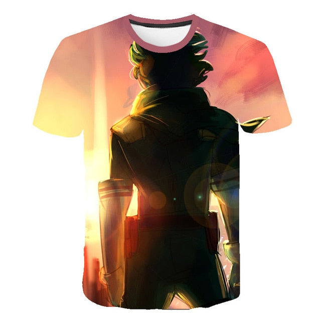 My Hero Academia in men's T-Shirt All Might 3D Printing tshirts Cosplay NUOVO Anime Short Sleeve Casual Top-19