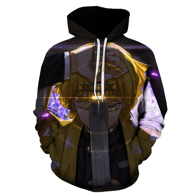 Men Women Anime Demon Slayer: Kimetsu no Yaiba Hoodie Cosplay Costume Sweatshirts Unisex Cartoon Pullover Autumn Casual Clothing-5