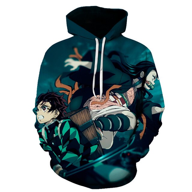 Men Women Anime Demon Slayer: Kimetsu no Yaiba Hoodie Cosplay Costume Sweatshirts Unisex Cartoon Pullover Autumn Casual Clothing-6