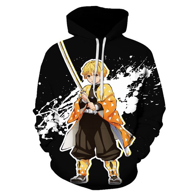 Men Women Anime Demon Slayer: Kimetsu no Yaiba Hoodie Cosplay Costume Sweatshirts Unisex Cartoon Pullover Autumn Casual Clothing-13