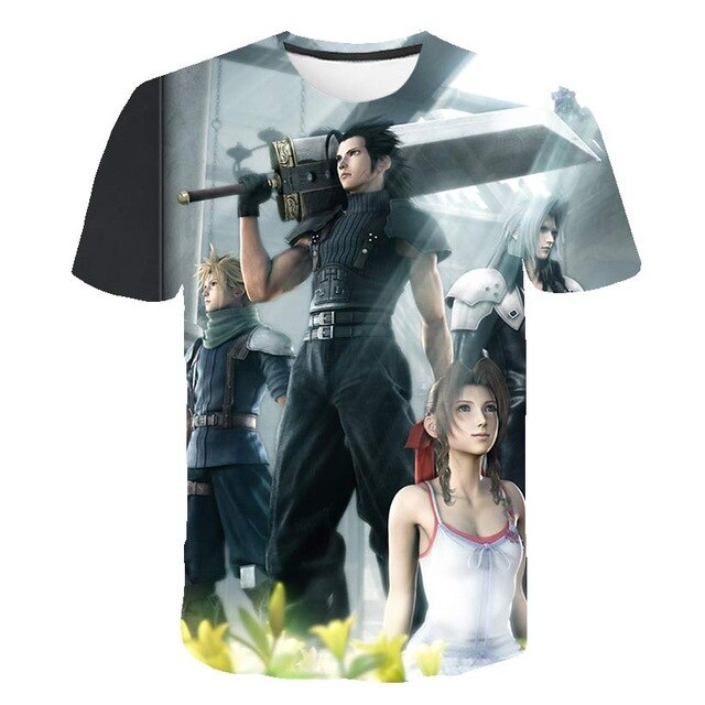 Japanese Game Final Fantasy Anime 3D T Shirt Men/Women Harajuku T-shirt Satanist Moive Graphic Tees men Tshirt Streetwear Top-11