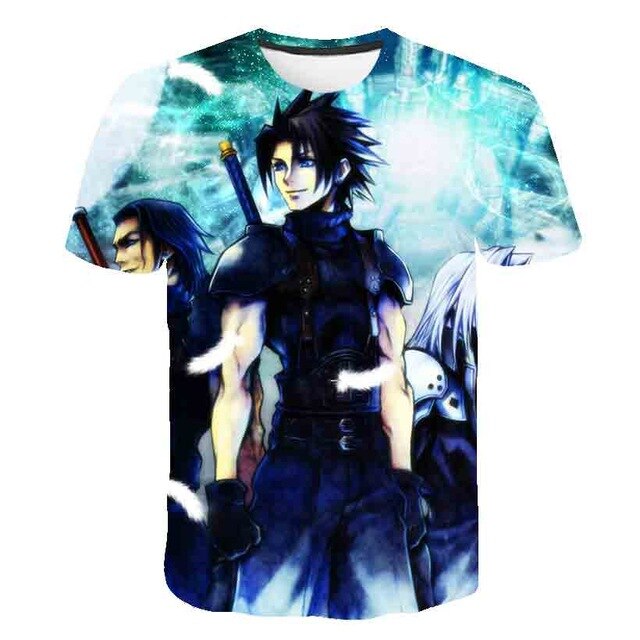 Japanese Game Final Fantasy Anime 3D T Shirt Men/Women Harajuku T-shirt Satanist Moive Graphic Tees men Tshirt Streetwear Top-5