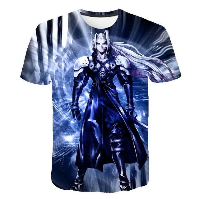 Japanese Game Final Fantasy Anime 3D T Shirt Men/Women Harajuku T-shirt Satanist Moive Graphic Tees men Tshirt Streetwear Top-13