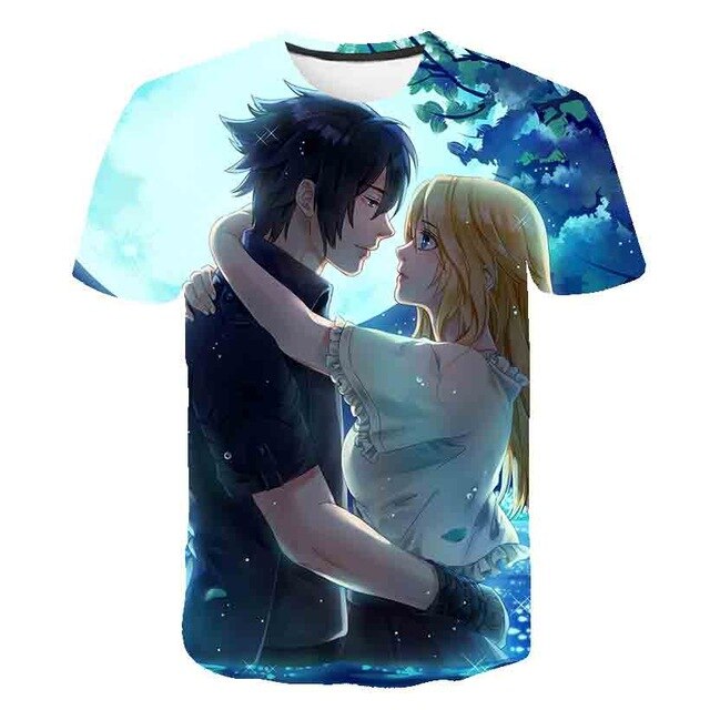 Japanese Game Final Fantasy Anime 3D T Shirt Men/Women Harajuku T-shirt Satanist Moive Graphic Tees men Tshirt Streetwear Top-10