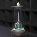 Halloween Pumpkin Color Changing Windproof Backflow Incense Burner With LED Light - 