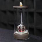 Halloween Pumpkin Color Changing Windproof Backflow Incense Burner With LED Light - 