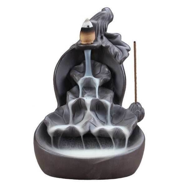 Lotus Cascade Incense Waterfall Backflow Incense Burner - 