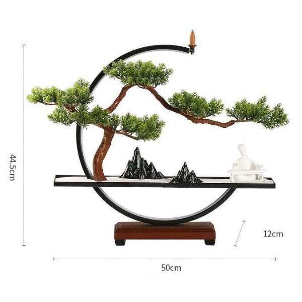 Zen Ring LED Backflow Incense Burner Lamp With Tree - 