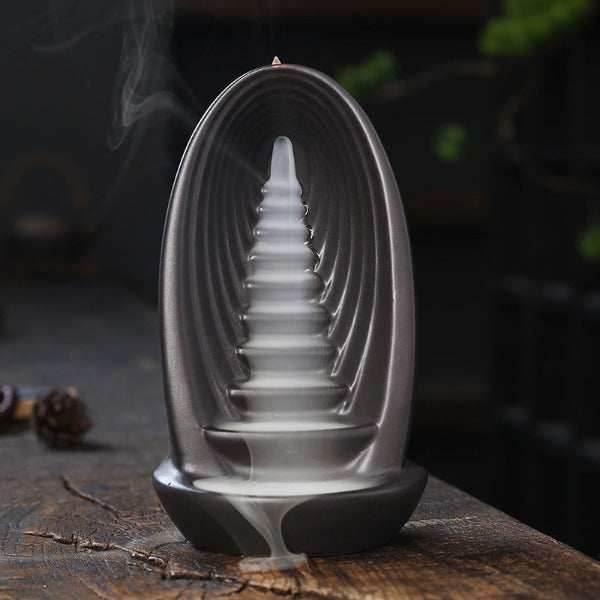 Cascading Backflow Waterfall Incense Burner - 