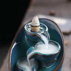 SpaceKeeper Waterfall Backflow Incense Burner - Blue