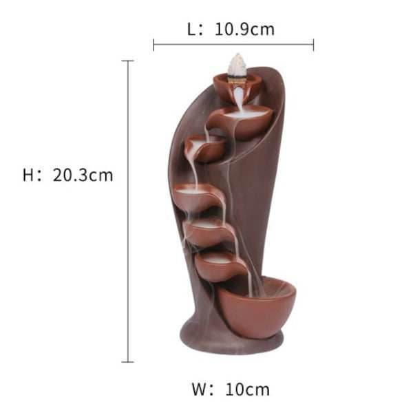 SpaceKeeper Waterfall Backflow Incense Burner - Blue