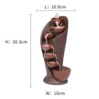 SpaceKeeper Waterfall Backflow Incense Burner - Blue