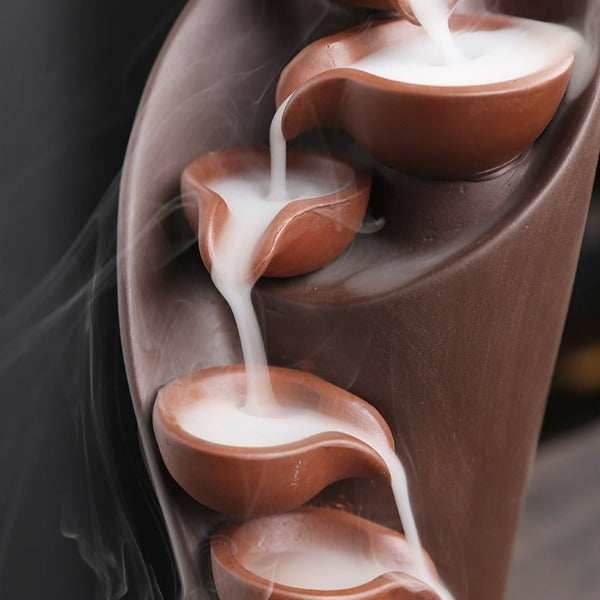 SpaceKeeper Waterfall Backflow Incense Burner - Blue