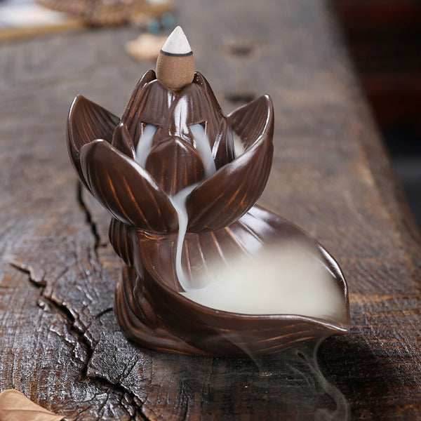 Lotus Flower Backflow Incense Burner - 