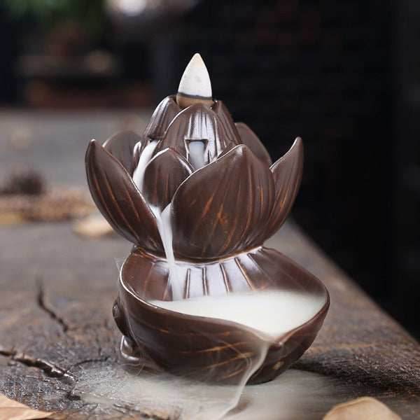 Lotus Flower Backflow Incense Burner - 