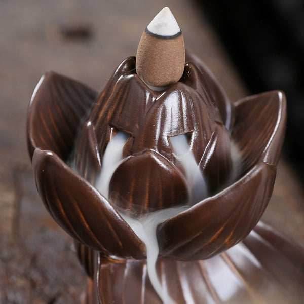 Lotus Flower Backflow Incense Burner - 