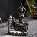 Yoga Meditation Incense Burner Waterfall - Brown 1