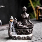 Yoga Meditation Incense Burner Waterfall - Brown 1