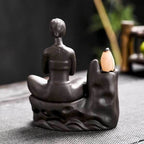 Yoga Meditation Incense Burner Waterfall - Brown 1