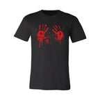 Bloody Hand Prints T-shirt | Classic Unisex Bella Canvas Tee