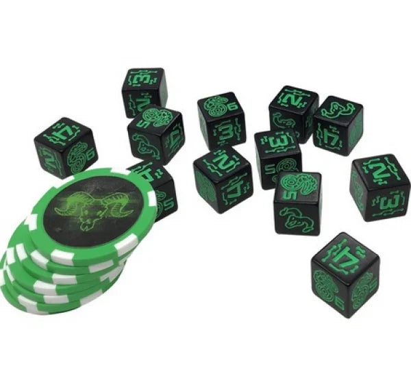 Shadowrun: 6th Edition - Dice & Edge Tokens - Green