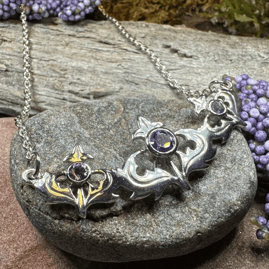 Inverness Thistle Amethyst Necklace - 