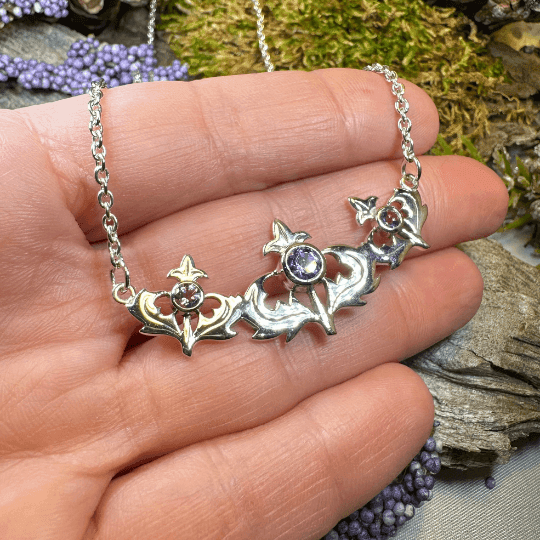 Inverness Thistle Amethyst Necklace - 