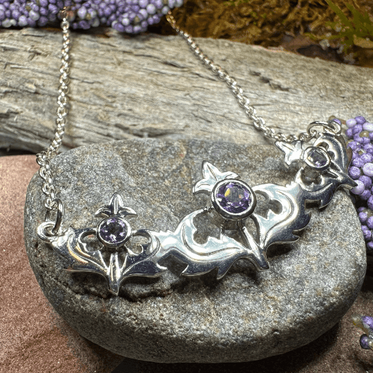 Inverness Thistle Amethyst Necklace - 