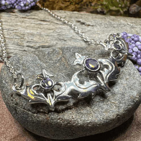 Inverness Thistle Amethyst Necklace - 