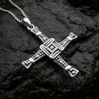 Marcasite Saint Brigid's Cross Necklace