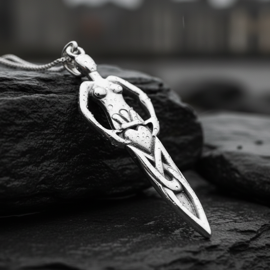 Danu Goddess Silver Necklace