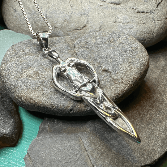 Danu Goddess Silver Necklace - 18