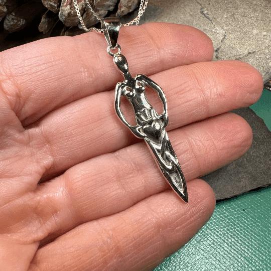 Danu Goddess Silver Necklace - 18