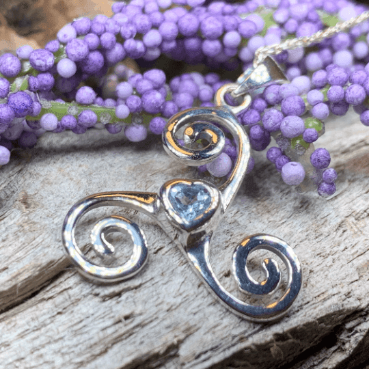 Celtic Spiral Love Necklace - 18 / Amethyst