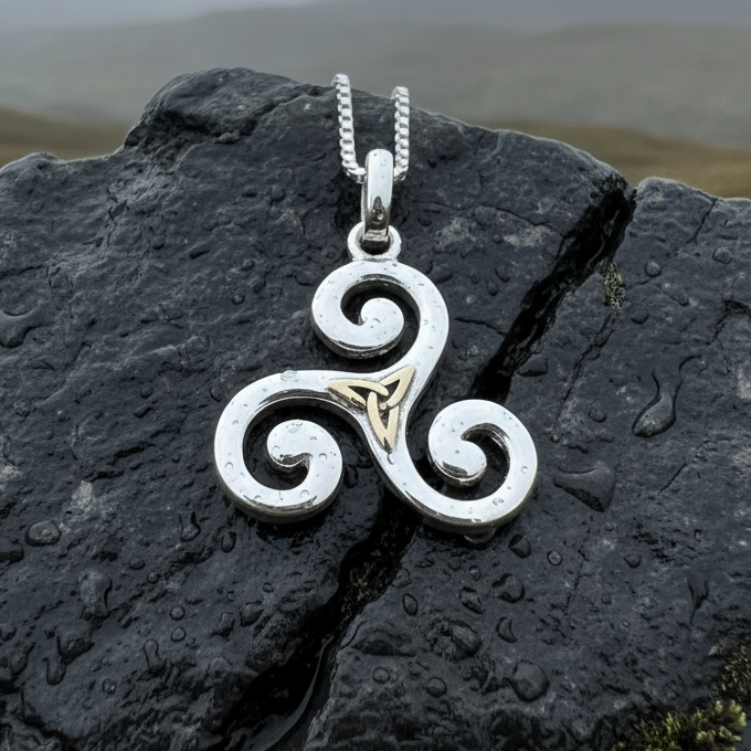 Keeva Triple Spiral Necklace