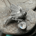 Regal Owl Necklace - Moonstone