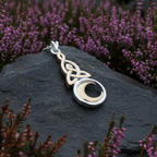 Trinity Crescent Moon Necklace