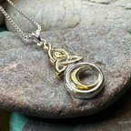 Trinity Crescent Moon Necklace