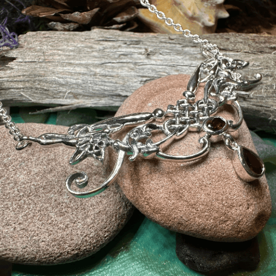 Aife Goddess Celtic Knot Necklace - Amethyst