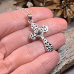 Caitlyn Celtic Cross Necklace - Amethyst