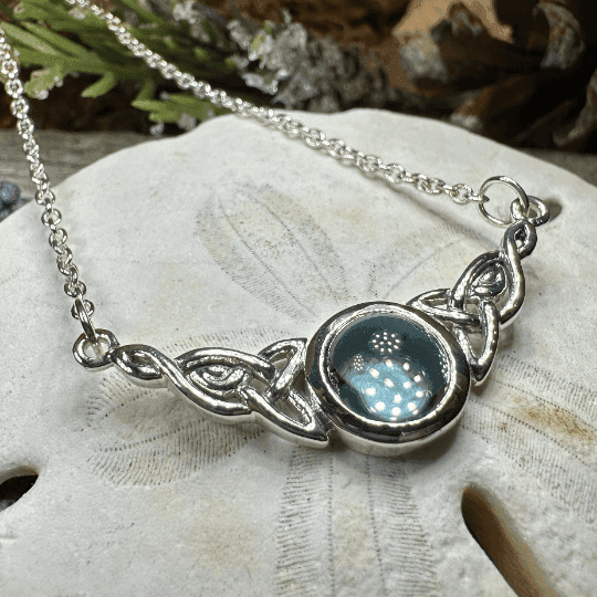 Celtic Mother's Knot Necklace - Topaz