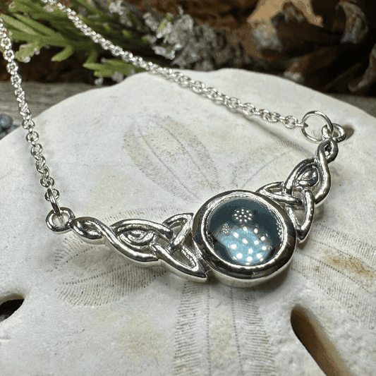 Celtic Mother's Knot Necklace - Topaz