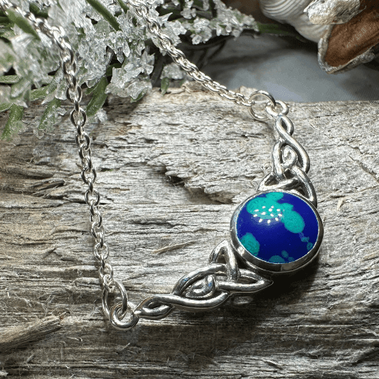 Celtic Mother's Knot Necklace - Topaz
