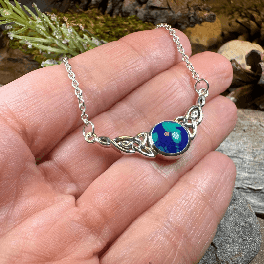 Celtic Mother's Knot Necklace - Topaz