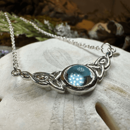 Celtic Mother's Knot Necklace - Topaz