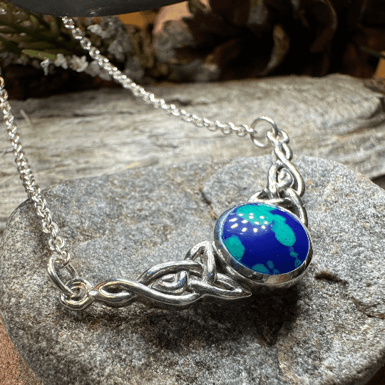 Celtic Mother's Knot Necklace - Topaz