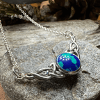 Celtic Mother's Knot Necklace - Topaz