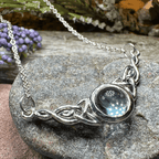 Celtic Mother's Knot Necklace - Topaz