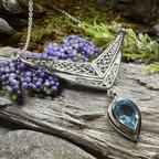 Celtic Chevron Necklace - Amethyst