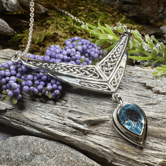 Celtic Chevron Necklace - Amethyst
